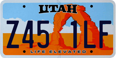 UT license plate Z451LF