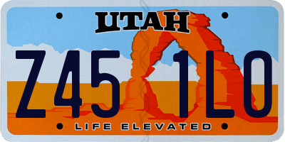 UT license plate Z451LO
