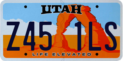 UT license plate Z451LS