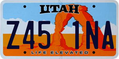 UT license plate Z451NA