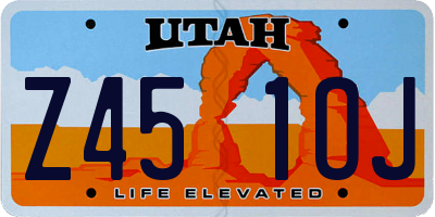 UT license plate Z451OJ