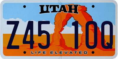UT license plate Z451OQ