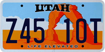 UT license plate Z451OT