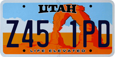 UT license plate Z451PD