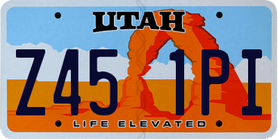 UT license plate Z451PI