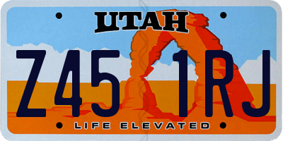 UT license plate Z451RJ