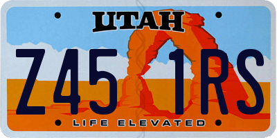 UT license plate Z451RS