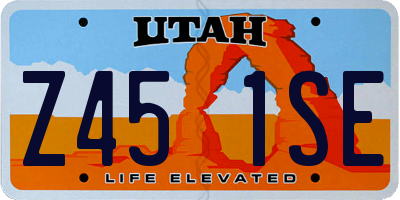 UT license plate Z451SE