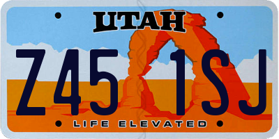 UT license plate Z451SJ