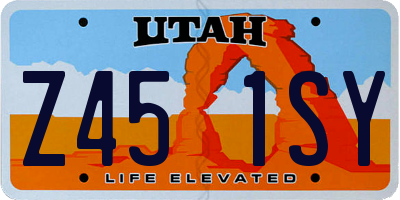 UT license plate Z451SY