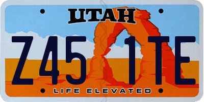 UT license plate Z451TE