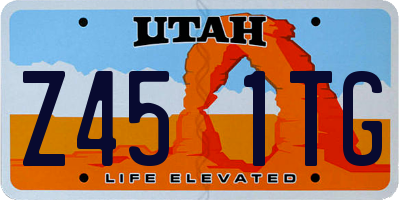 UT license plate Z451TG