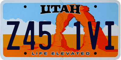 UT license plate Z451VI