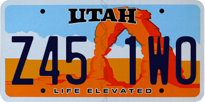 UT license plate Z451WO