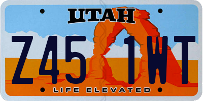 UT license plate Z451WT