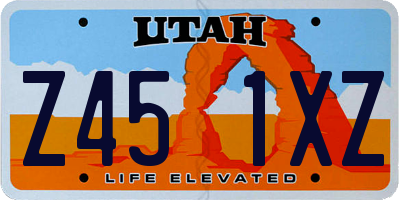 UT license plate Z451XZ