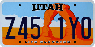 UT license plate Z451YO