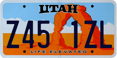 UT license plate Z451ZL