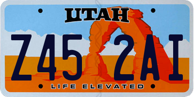 UT license plate Z452AI