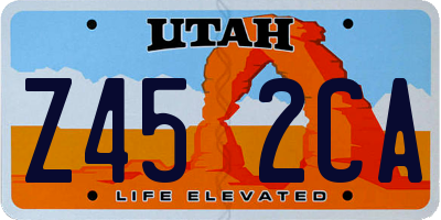 UT license plate Z452CA