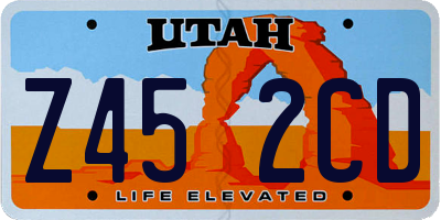 UT license plate Z452CD