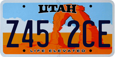 UT license plate Z452CE