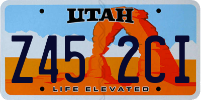 UT license plate Z452CI