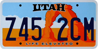UT license plate Z452CM