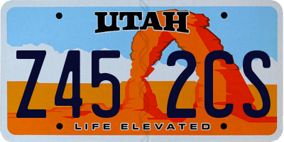 UT license plate Z452CS