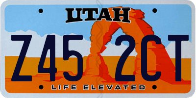 UT license plate Z452CT