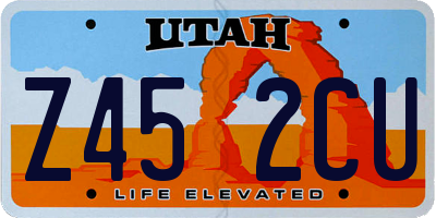 UT license plate Z452CU