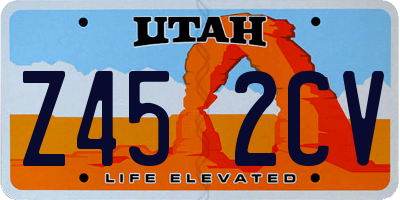 UT license plate Z452CV