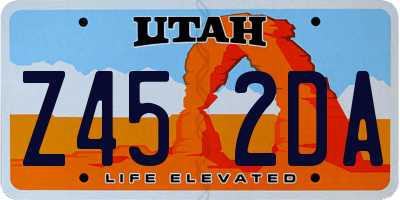 UT license plate Z452DA