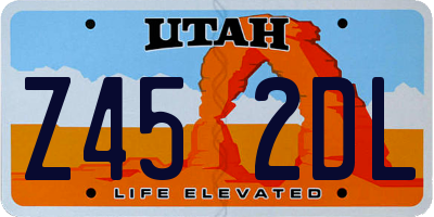 UT license plate Z452DL
