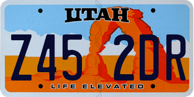 UT license plate Z452DR