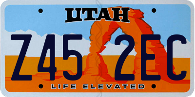 UT license plate Z452EC