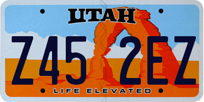 UT license plate Z452EZ