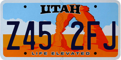 UT license plate Z452FJ