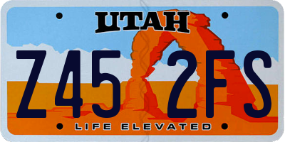 UT license plate Z452FS