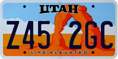 UT license plate Z452GC