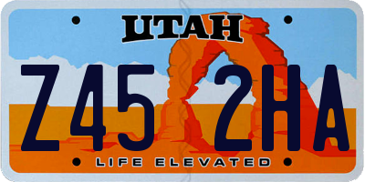 UT license plate Z452HA