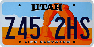 UT license plate Z452HS