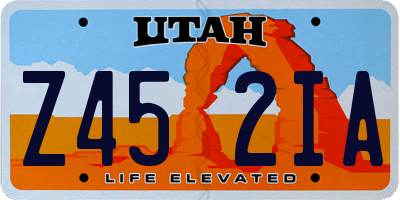 UT license plate Z452IA