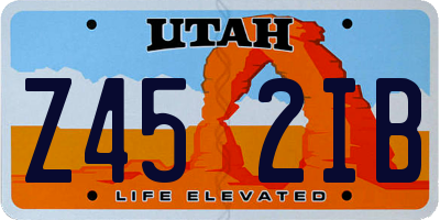 UT license plate Z452IB