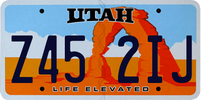 UT license plate Z452IJ