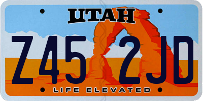 UT license plate Z452JD