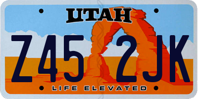 UT license plate Z452JK