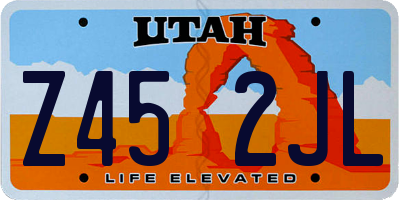 UT license plate Z452JL