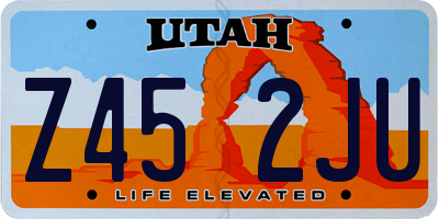 UT license plate Z452JU