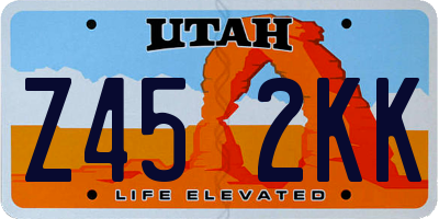 UT license plate Z452KK
